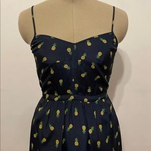 NWOT J. Crew navy pineapple dress